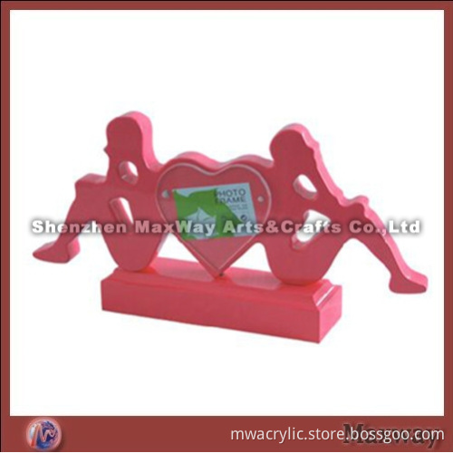 Personalized Heart Shaped Tabletop Acrylic Picture Block